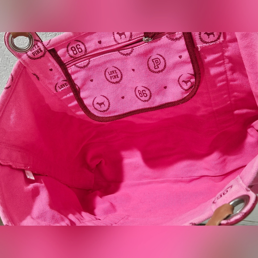 Vintage Victoria's Secret VS PINK Monogram Tote Bag Travel or display - Picture 10 of 11
